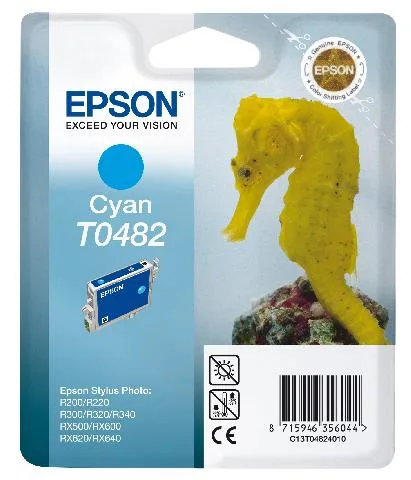 Картридж с голубыми чернилами Epson T0482 для R200, R300 (C13T04824010) в России Картридж с голубыми чернилами Epson T0482 для R200, R300 (C13T04824010) в России