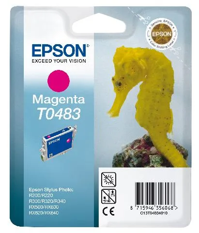 Картридж с пурпурными чернилами Epson T0483 для R200, R300 (C13T04834010) в России Картридж с пурпурными чернилами Epson T0483 для R200, R300 (C13T04834010) в России