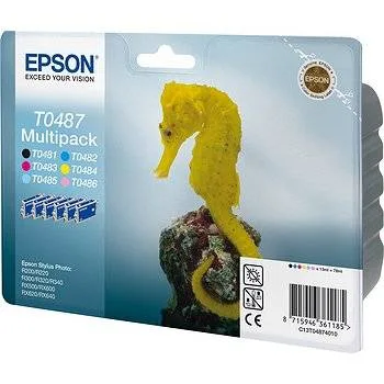 Набор цветных картриджей Epson T0487 для R200, R300 (C13T04874010)
