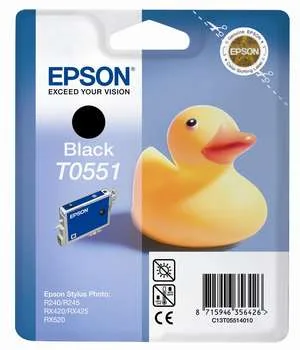 Картридж с черными чернилами Epson T0551 для RX520/R240 (C13T05514010) в России Картридж с черными чернилами Epson T0551 для RX520/R240 (C13T05514010) в России