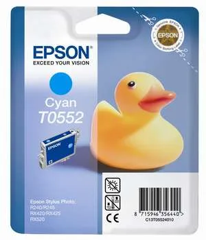 Картридж с голубыми чернилами Epson T0552 для RX520, R240 (C13T05524010) в России Картридж с голубыми чернилами Epson T0552 для RX520, R240 (C13T05524010) в России