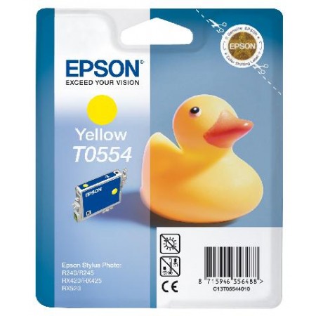 Картридж с желтыми чернилами Epson T0554 для RX520, R240 (C13T05544010) в Москве Картридж с желтыми чернилами Epson T0554 для RX520, R240 (C13T05544010) в Москве