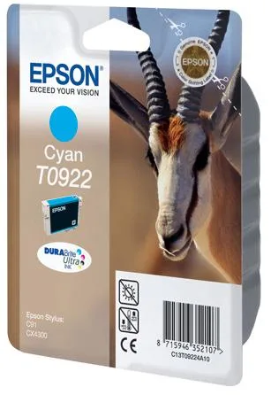 Картридж с голубыми чернилами Epson T0922 (C13T10824A10) в России Картридж с голубыми чернилами Epson T0922 (C13T10824A10) в России