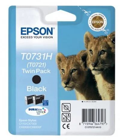 Набор из двух черных картриджей повышенной емкости Epson T0731H (T0721) (C13T10414A10)