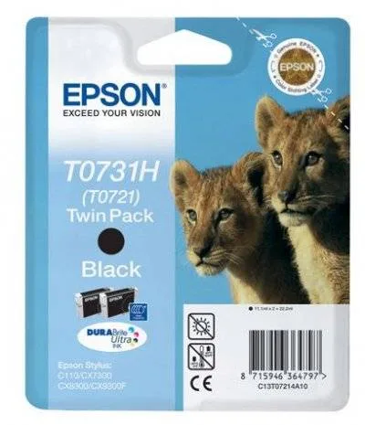 Набор из двух черных картриджей повышенной емкости Epson T0731H (T0721) (C13T10414A10) Набор из двух черных картриджей повышенной емкости Epson T0731H (T0721) (C13T10414A10)