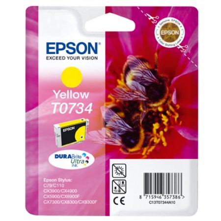 Картридж с желтыми чернилами Epson T0734 (C13T10544A10) в Москве Картридж с желтыми чернилами Epson T0734 (C13T10544A10) в Москве
