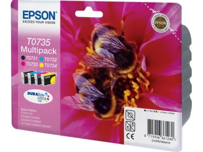 Набор цветных картриджей Epson T0735 (C13T10554A10) в России Набор цветных картриджей Epson T0735 (C13T10554A10) в России