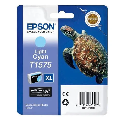 Картридж со светло-голубыми чернилами Epson T1575 (C13T15754010) в России Картридж со светло-голубыми чернилами Epson T1575 (C13T15754010) в России