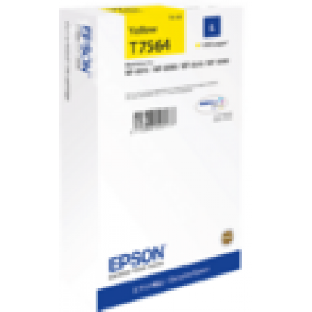 Картридж с желтыми чернилами Epson T7564 для WF-8090, 8590 (C13T756440) в Москве Картридж с желтыми чернилами Epson T7564 для WF-8090, 8590 (C13T756440) в Москве