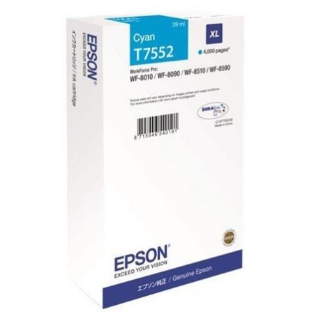 Картридж повышенной емкости с голубыми чернилами Epson T7552 для WF-8090, 8590 (C13T755240) в Москве Картридж повышенной емкости с голубыми чернилами Epson T7552 для WF-8090, 8590 (C13T755240) в Москве