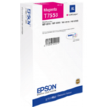 Картридж повышенной емкости с пурпурными чернилами Epson T7553 для WF-8090, 8590 (C13T755340) в Москве Картридж повышенной емкости с пурпурными чернилами Epson T7553 для WF-8090, 8590 (C13T755340) в Москве