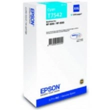 Картридж экстраповышенной емкости с голубыми чернилами Epson T7542 для WF-8090, 8590 (C13T754240)
