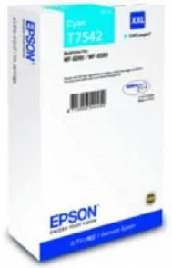 Картридж экстраповышенной емкости с голубыми чернилами Epson T7542 для WF-8090, 8590 (C13T754240)