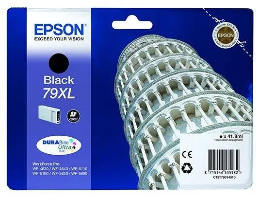 Картридж повышенной емкости с черными чернилами Epson T7901 для WF-5110DW/WF-5620DWF (C13T79014010) Картридж повышенной емкости с черными чернилами Epson T7901 для WF-5110DW/WF-5620DWF (C13T79014010)
