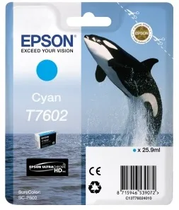 Контейнер с голубыми чернилами Epson T7602 для SC-P600 (C13T76024010) в России Контейнер с голубыми чернилами Epson T7602 для SC-P600 (C13T76024010) в России