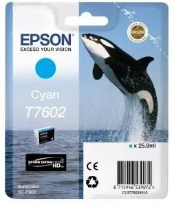 Контейнер с голубыми чернилами Epson T7602 для SC-P600 (C13T76024010) Контейнер с голубыми чернилами Epson T7602 для SC-P600 (C13T76024010)
