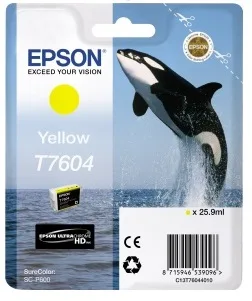 Контейнер с желтыми чернилами Epson T7604 для SC-P600 (C13T76044010) в России Контейнер с желтыми чернилами Epson T7604 для SC-P600 (C13T76044010) в России