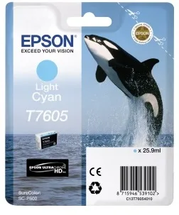 Контейнер с светло-голубыми чернилами Epson T7605 для SC-P600 (C13T76054010) в России Контейнер с светло-голубыми чернилами Epson T7605 для SC-P600 (C13T76054010) в России