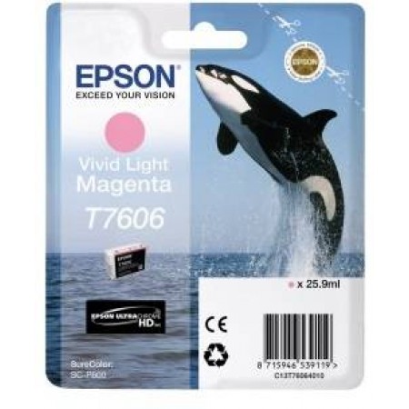Контейнер с пурпурными чернилами Epson T7606 для SC-P600 (C13T76064010) в Москве Контейнер с пурпурными чернилами Epson T7606 для SC-P600 (C13T76064010) в Москве