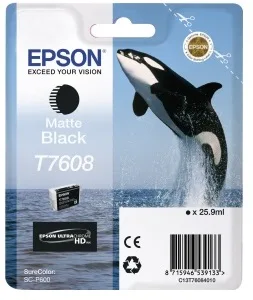 Контейнер с черными чернилами Epson T7608 для SC-P600 (C13T76084010) в России Контейнер с черными чернилами Epson T7608 для SC-P600 (C13T76084010) в России