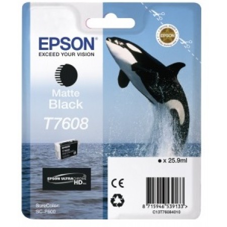 Контейнер с черными чернилами Epson T7608 для SC-P600 (C13T76084010) в Москве Контейнер с черными чернилами Epson T7608 для SC-P600 (C13T76084010) в Москве