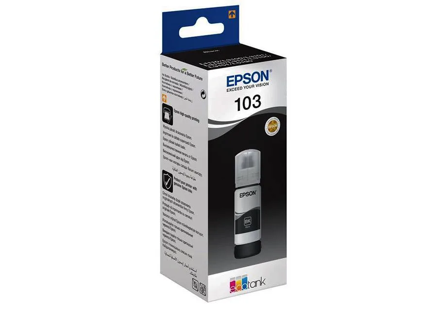 Картридж Epson Ecotank 103, Black, 65 мл (C13T00S14A)