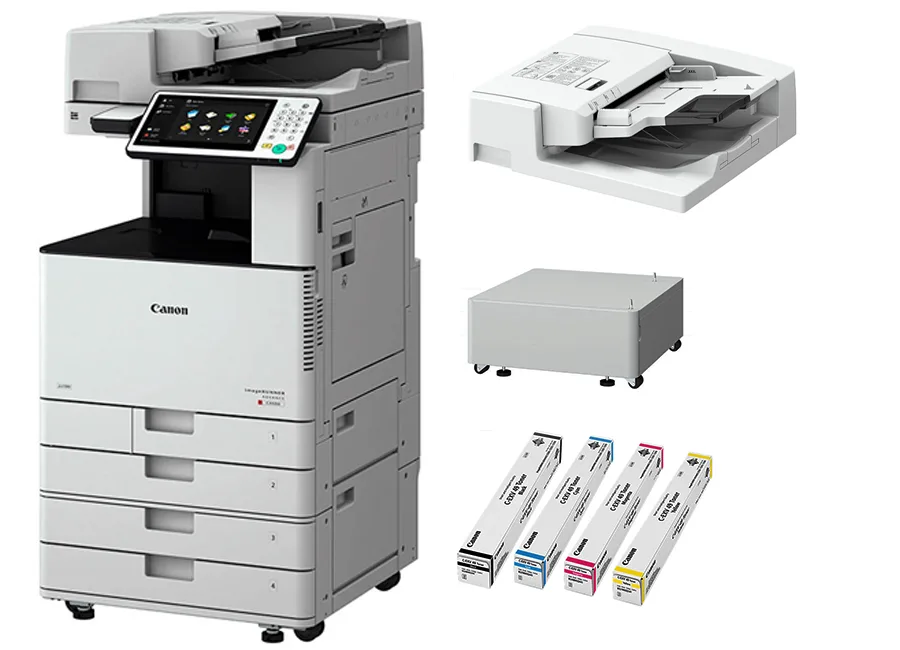 МФУ CANON imageRUNNER ADVANCE DX C3822i MFP с автоподатчиком, тумбой и тонерами