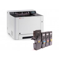 Принтер Kyocera Ecosys P5021cdw с набором картриджей TK-5220C/M/Y/K