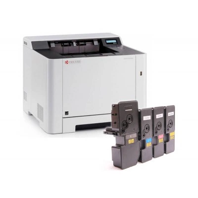 Принтер Kyocera Ecosys P5021cdw с набором картриджей TK-5220C/M/Y/K