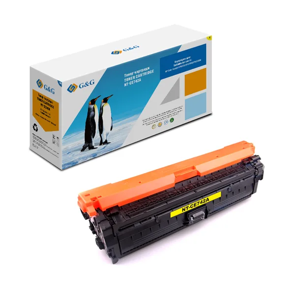 Cartridge G&G 307A для HP CLJ CP5225/CP5225N/CP5225DN, с чипом (7300стр.), желтый (аналог CE742A) в России Cartridge G&G 307A для HP CLJ CP5225/CP5225N/CP5225DN, с чипом (7300стр.), желтый (аналог CE742A) в России