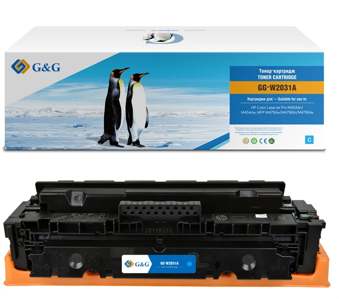 Cartridge G&G 415A для HP CLJ M454/M479, с чипом (2100стр.), голубой (аналог W2031A) в России Cartridge G&G 415A для HP CLJ M454/M479, с чипом (2100стр.), голубой (аналог W2031A) в России