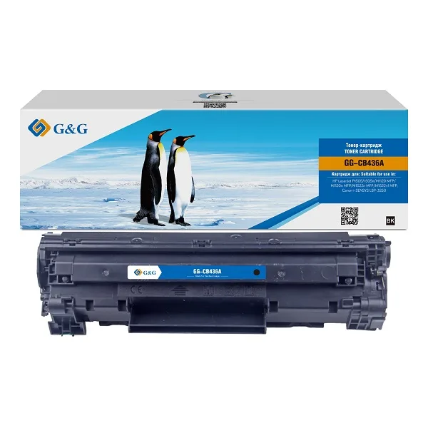 Cartridge G&G 36A для HP LJP1505/M1120/M1522;CANON LBP-3250 , с чипом (2 000) (аналог CB436A) в России Cartridge G&G 36A для HP LJP1505/M1120/M1522;CANON LBP-3250 , с чипом (2 000) (аналог CB436A) в России