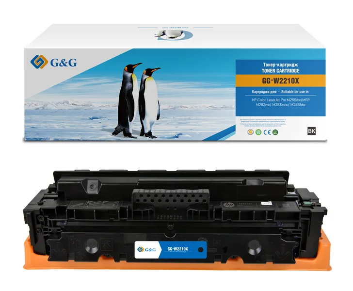 Cartridge G&G 207X для HP CLJ M255/M282/M283, с чипом (3150стр.), черный (аналог W2210X)