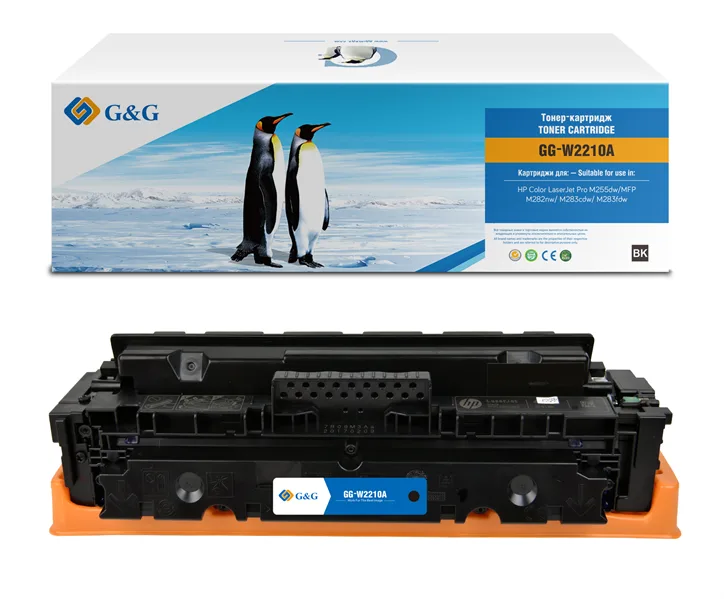 Cartridge G&G 207A для HP CLJ M255/M282/M283, с чипом (1 350стр.), черный (аналог W2210A) в России Cartridge G&G 207A для HP CLJ M255/M282/M283, с чипом (1 350стр.), черный (аналог W2210A) в России