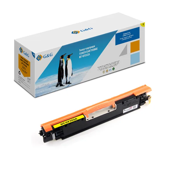 Cartridge G&G 130A для HP CLJ Pro M176/M177, с чипом (1 000), желтый (аналог CF352A) в России Cartridge G&G 130A для HP CLJ Pro M176/M177, с чипом (1 000), желтый (аналог CF352A) в России