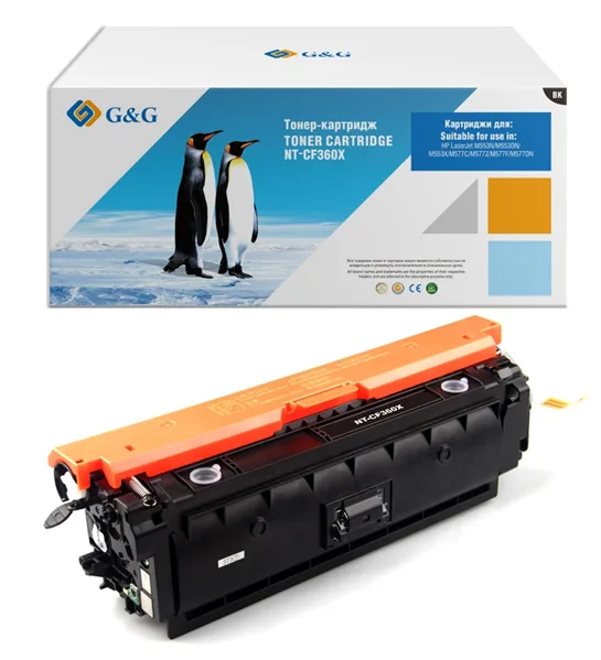 Cartridge G&G 508X для HP CLJ M552/M553/M577, с чипом (12 500стр.), черный (аналог CF360X) в России Cartridge G&G 508X для HP CLJ M552/M553/M577, с чипом (12 500стр.), черный (аналог CF360X) в России