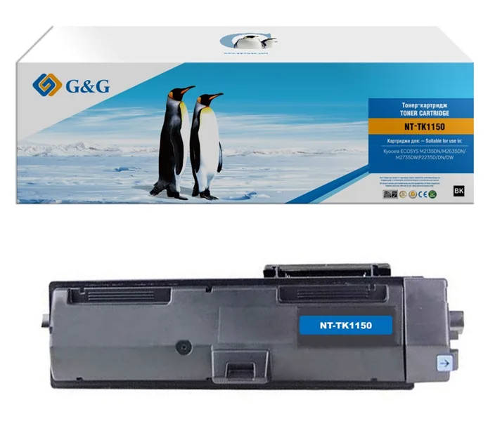 G&G toner cartridge for Kyocera P2235dn/P2235dw/M2135dn/M2635dn/M2735dw 3 000 pages with chip TK-1150 1T02RV0NL0 гарантия 12 мес. в России G&G toner cartridge for Kyocera P2235dn/P2235dw/M2135dn/M2635dn/M2735dw 3 000 pages with chip TK-1150 1T02RV0NL0 гарантия 12 мес. в России
