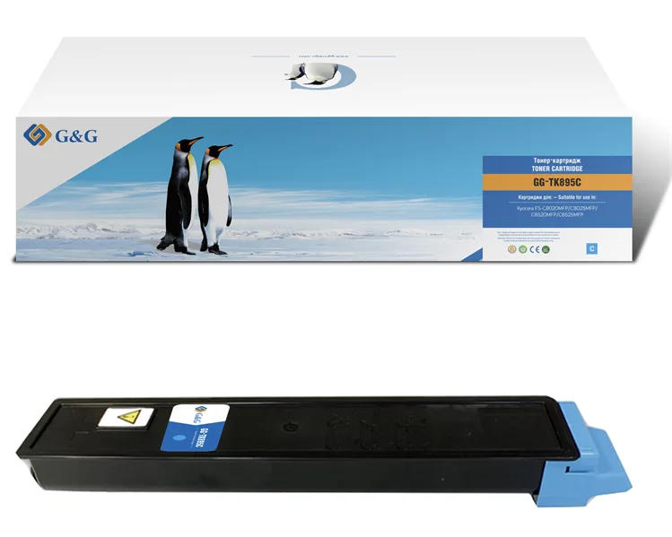 G&G toner cartridge for Kyocera FS-C8020MFP/8025MFP/8520MFP/8525MFPcyan 6 000 pages with chip TK-895C 1T02K0CNL0 гарантия 12 мес. в России G&G toner cartridge for Kyocera FS-C8020MFP/8025MFP/8520MFP/8525MFPcyan 6 000 pages with chip TK-895C 1T02K0CNL0 гарантия 12 мес. в России