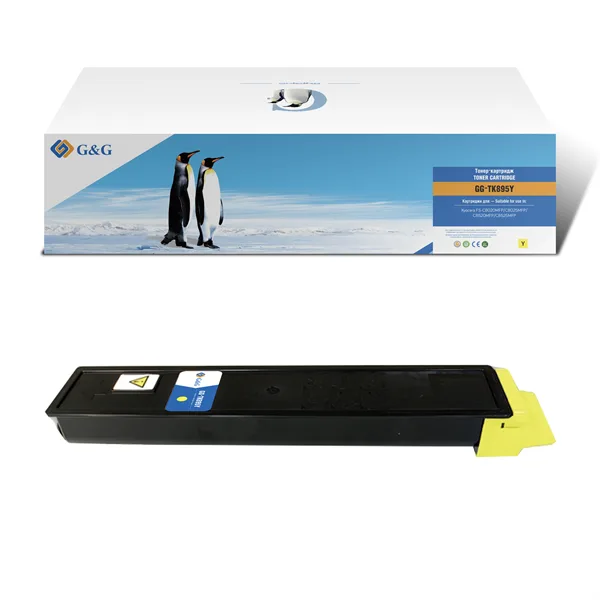 G&G toner cartridge for Kyocera FS-C8020MFP/8025MFP/8520MFP/8525MFP yellow 6 000 pages with chip TK-895Y 1T02K0ANL0 гарантия 12 мес. в России G&G toner cartridge for Kyocera FS-C8020MFP/8025MFP/8520MFP/8525MFP yellow 6 000 pages with chip TK-895Y 1T02K0ANL0 гарантия 12 мес. в России