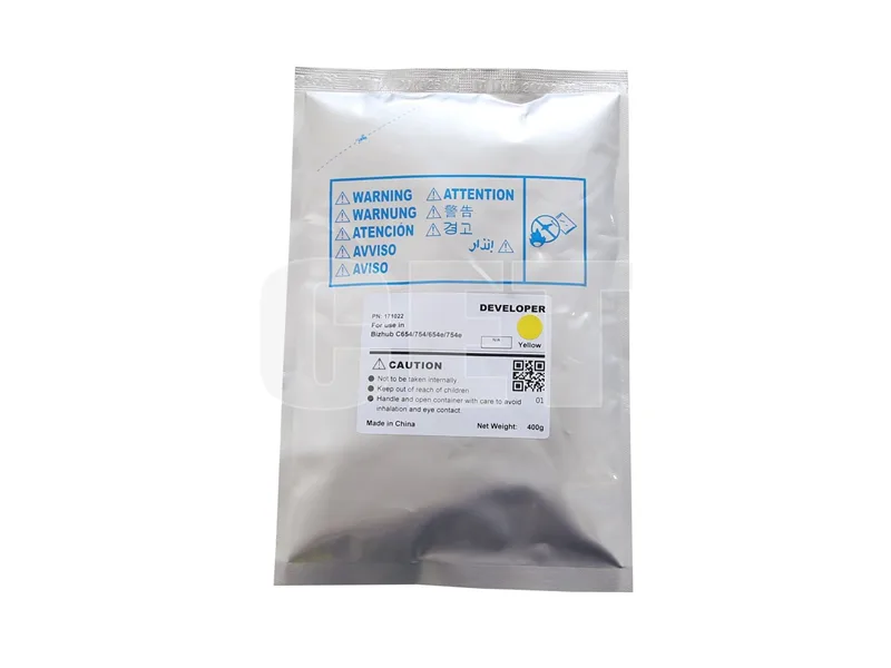 Девелопер для KONICA MINOLTA Bizhub C654/C754/C654e/C754e (CET) Yellow, 400г, 155000 стр., CET171022