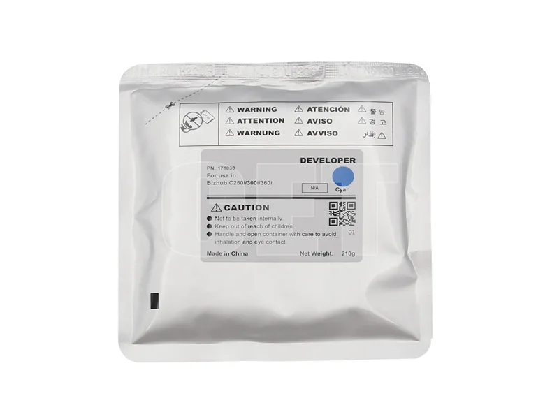 Девелопер для KONICA MINOLTA Bizhub C250i/300i/360i (CET) Cyan, 210г, 1000000 стр., CET171030