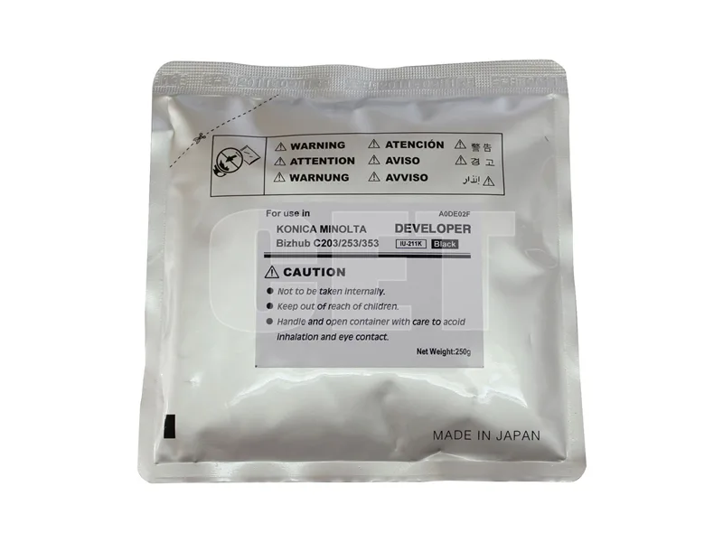 Девелопер для KONICA MINOLTA Bizhub C200/C203/C253/C353 (CET) Black, 250г/пак, 100000 стр., CET6823