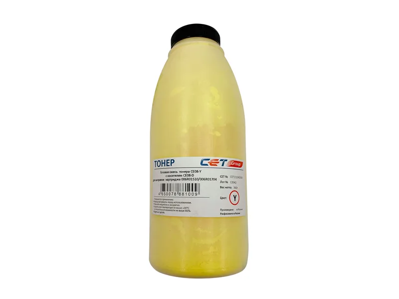 Тонер CE08-Y(CPT)+носитель CE08-D для XEROX AltaLink C8045/8030/8035, WorkCentre 7830 (Japan) Yellow, 360г/бут, CET111042360 в России Тонер CE08-Y(CPT)+носитель CE08-D для XEROX AltaLink C8045/8030/8035, WorkCentre 7830 (Japan) Yellow, 360г/бут, CET111042360 в России