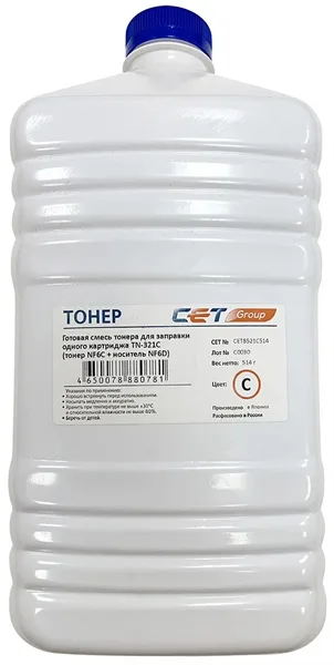 Тонер NF6C + носитель NF6D TN-321C для KONICA MINOLTA Bizhub C224/284/364 (CET) Cyan, 514г/бут, CET8521C-514, TN-321C в России Тонер NF6C + носитель NF6D TN-321C для KONICA MINOLTA Bizhub C224/284/364 (CET) Cyan, 514г/бут, CET8521C-514, TN-321C в России