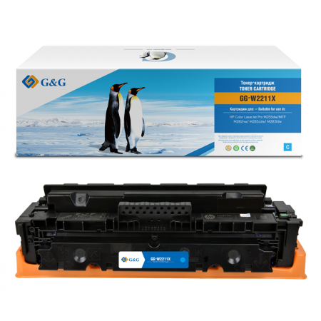 Cartridge G&G 207X для HP CLJ M255/M282/M283, с чипом (2 450стр.), голубой (аналог W2211X) в Москве Cartridge G&G 207X для HP CLJ M255/M282/M283, с чипом (2 450стр.), голубой (аналог W2211X) в Москве