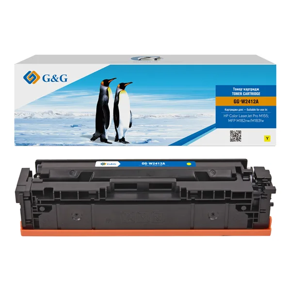 Cartridge G&G 216A для HP CLJ Pro M155;M182nw/M183fw, с чипом (850стр.), желтый (аналог W2412A) в России Cartridge G&G 216A для HP CLJ Pro M155;M182nw/M183fw, с чипом (850стр.), желтый (аналог W2412A) в России